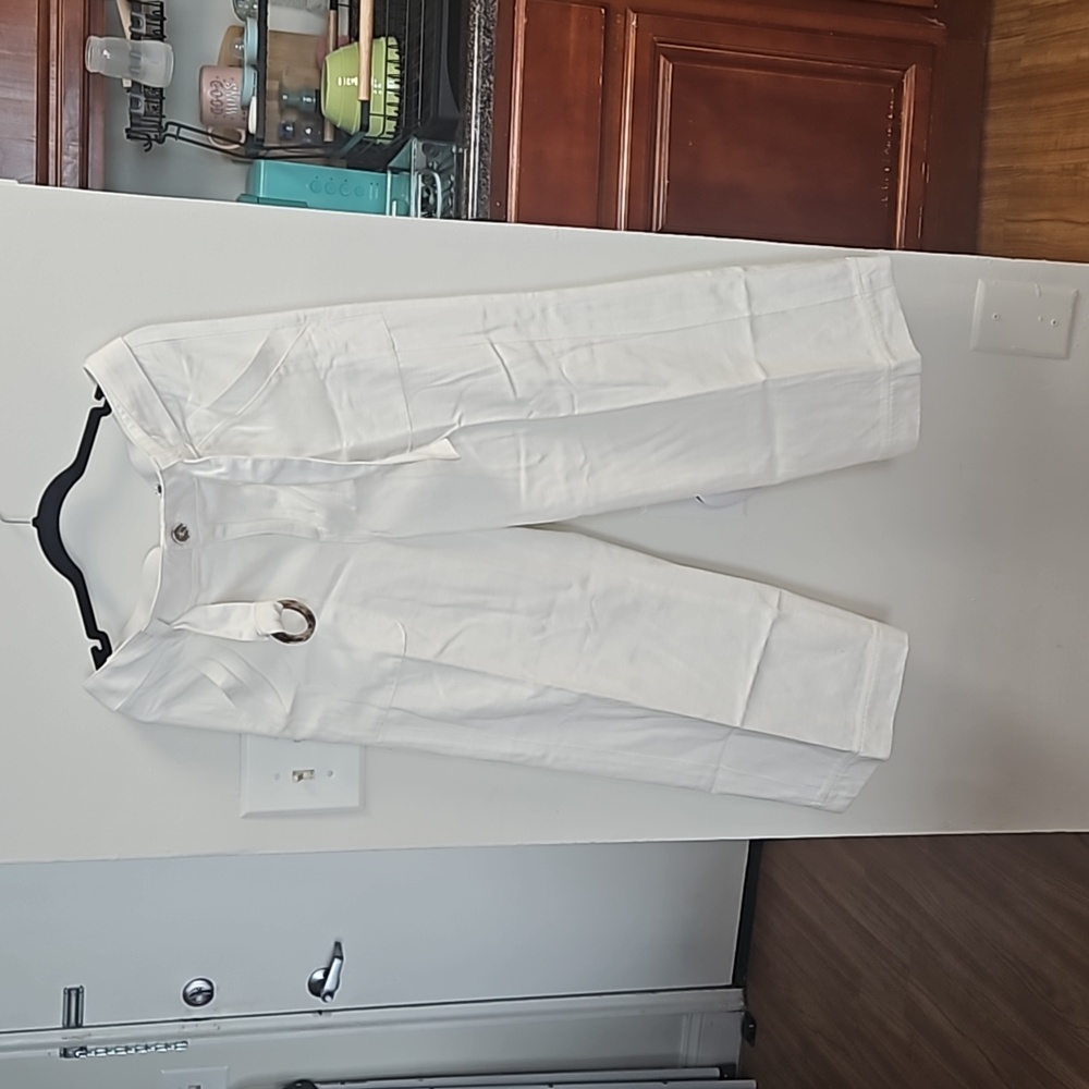 White linen slacks